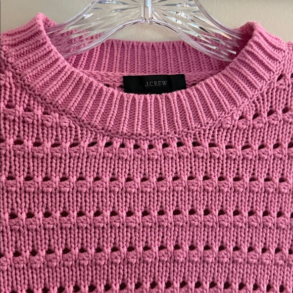 J Crew Balloon-sleeve pointelle sweater in Pink | S - Picture 7 of 10